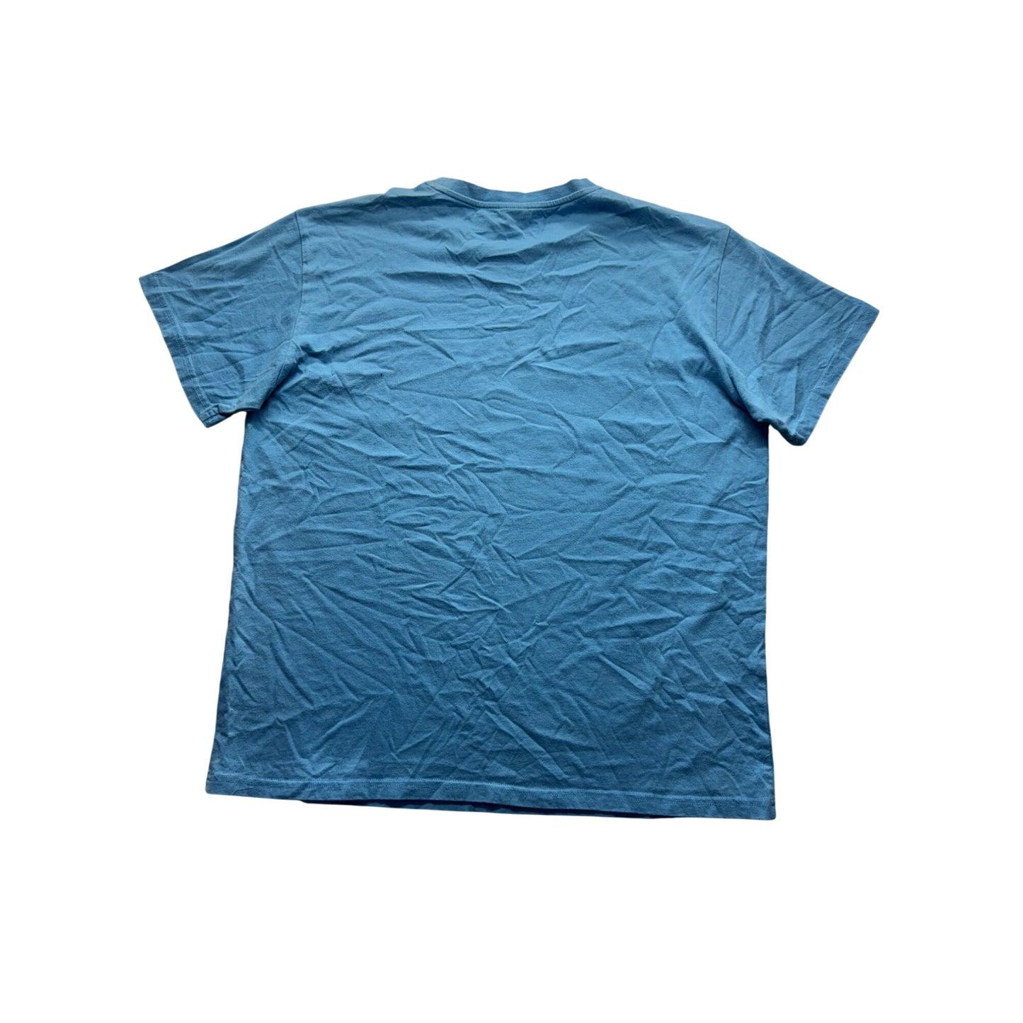 Houston White Blue Graphic Tee With Floral "W" Design 100% Cotton Size L #9314