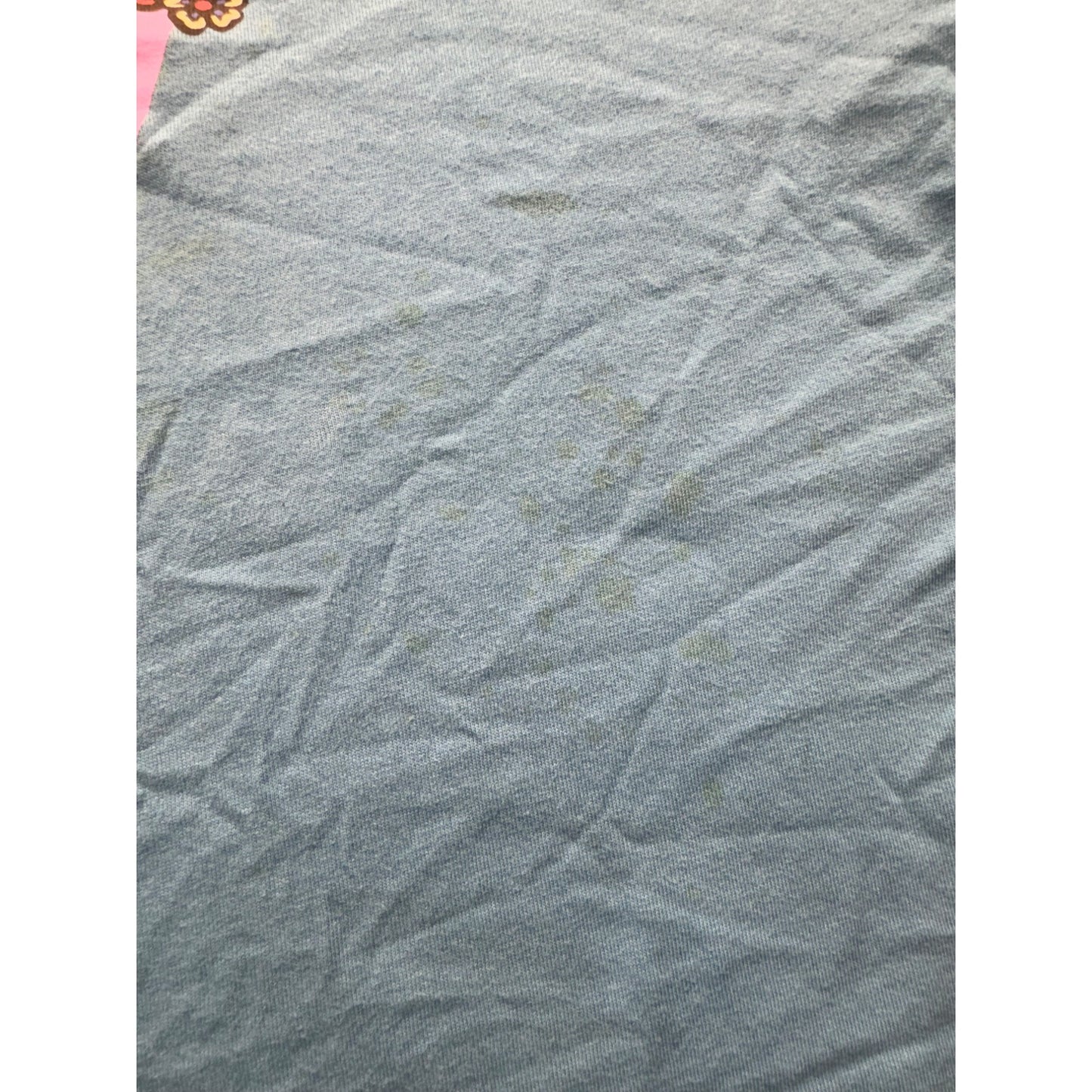 Houston White Blue Graphic Tee With Floral "W" Design 100% Cotton Size L #9314