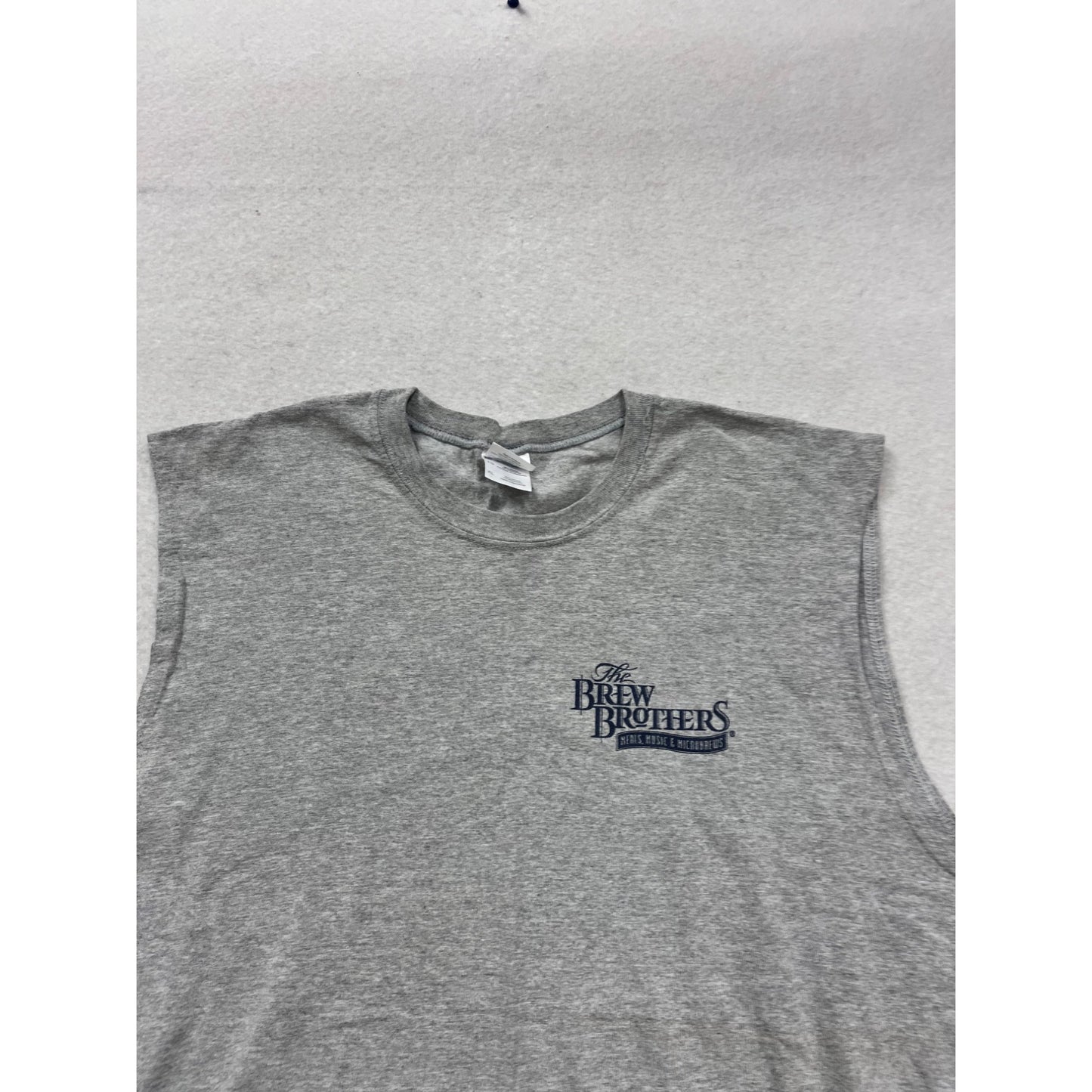 The Brew Brothers Gray Sleeveless Shirt XL #635A