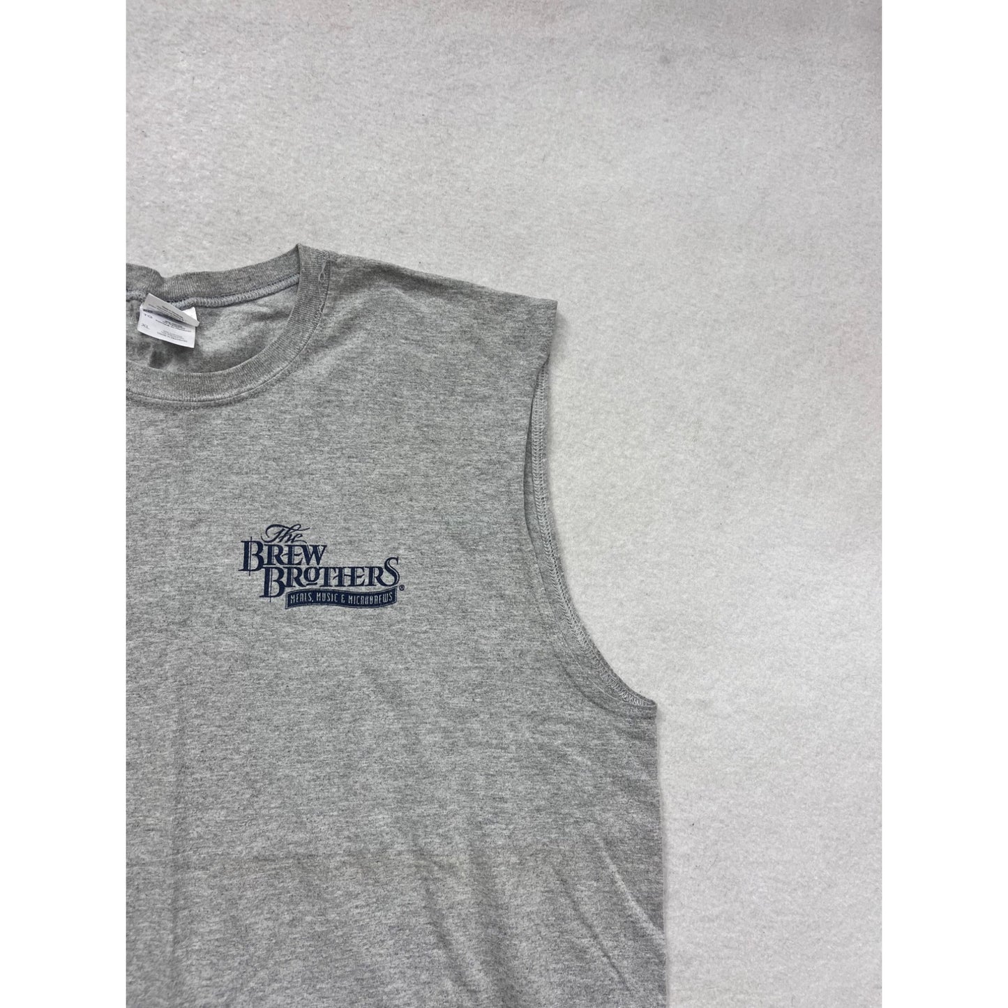 The Brew Brothers Gray Sleeveless Shirt XL #635A