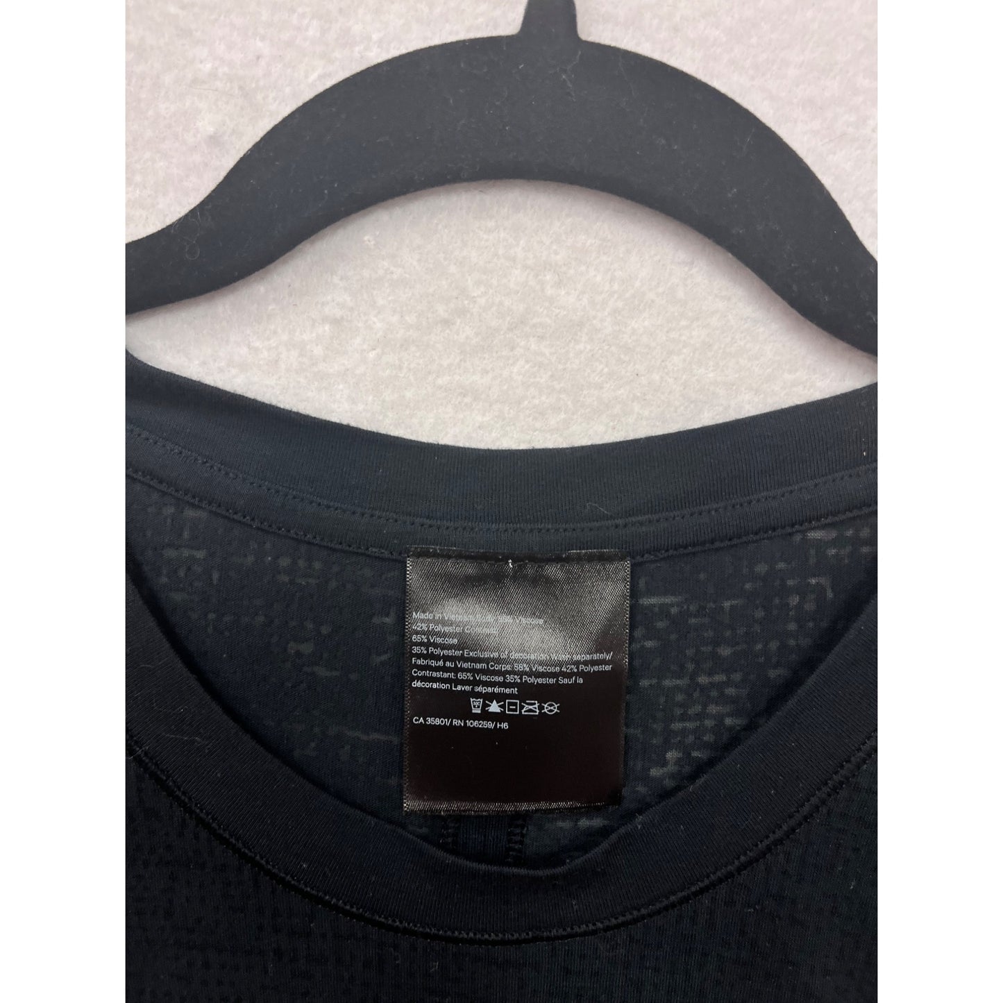 Black Long-Sleeve Tunic Top S/M #8550