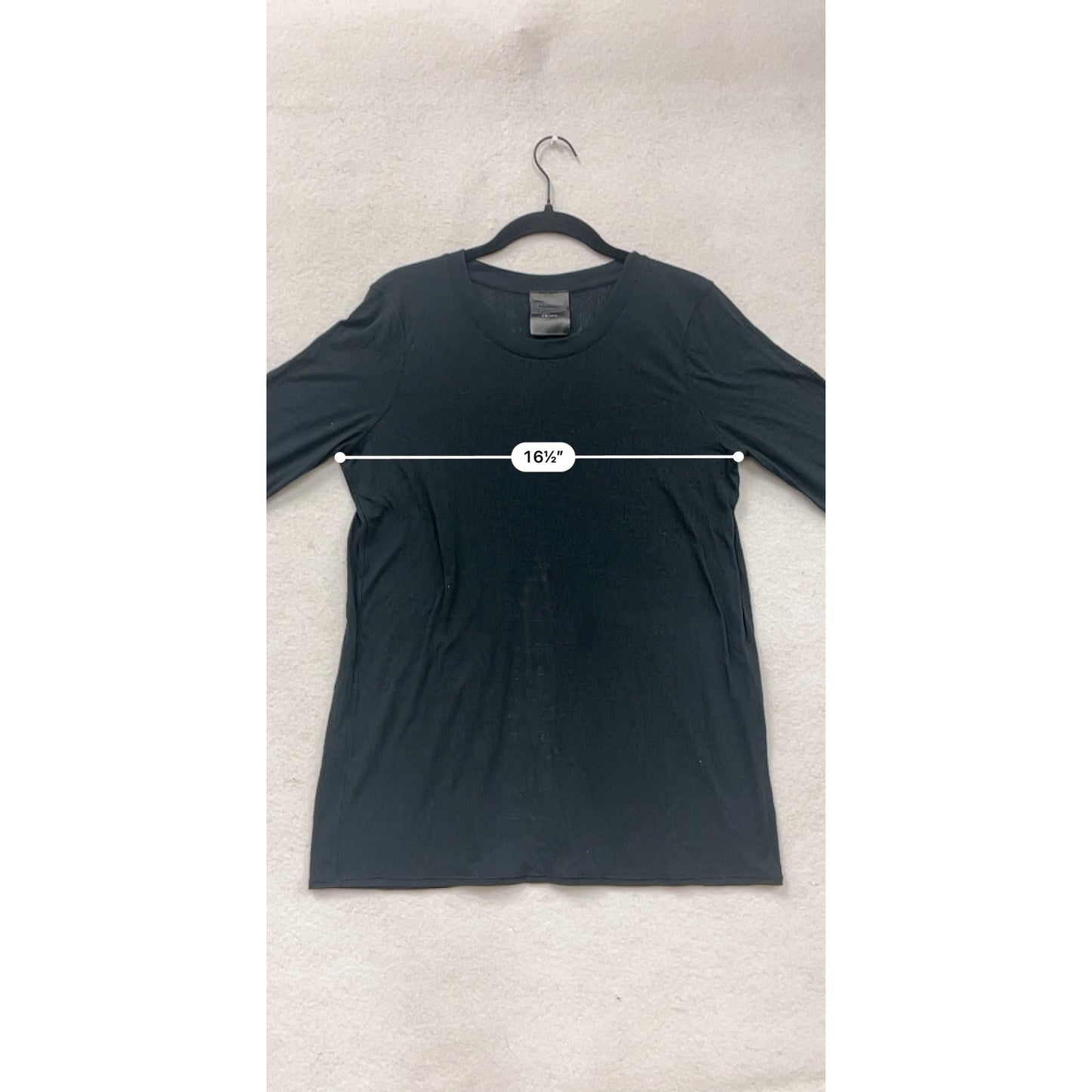 Black Long-Sleeve Tunic Top S/M #8550