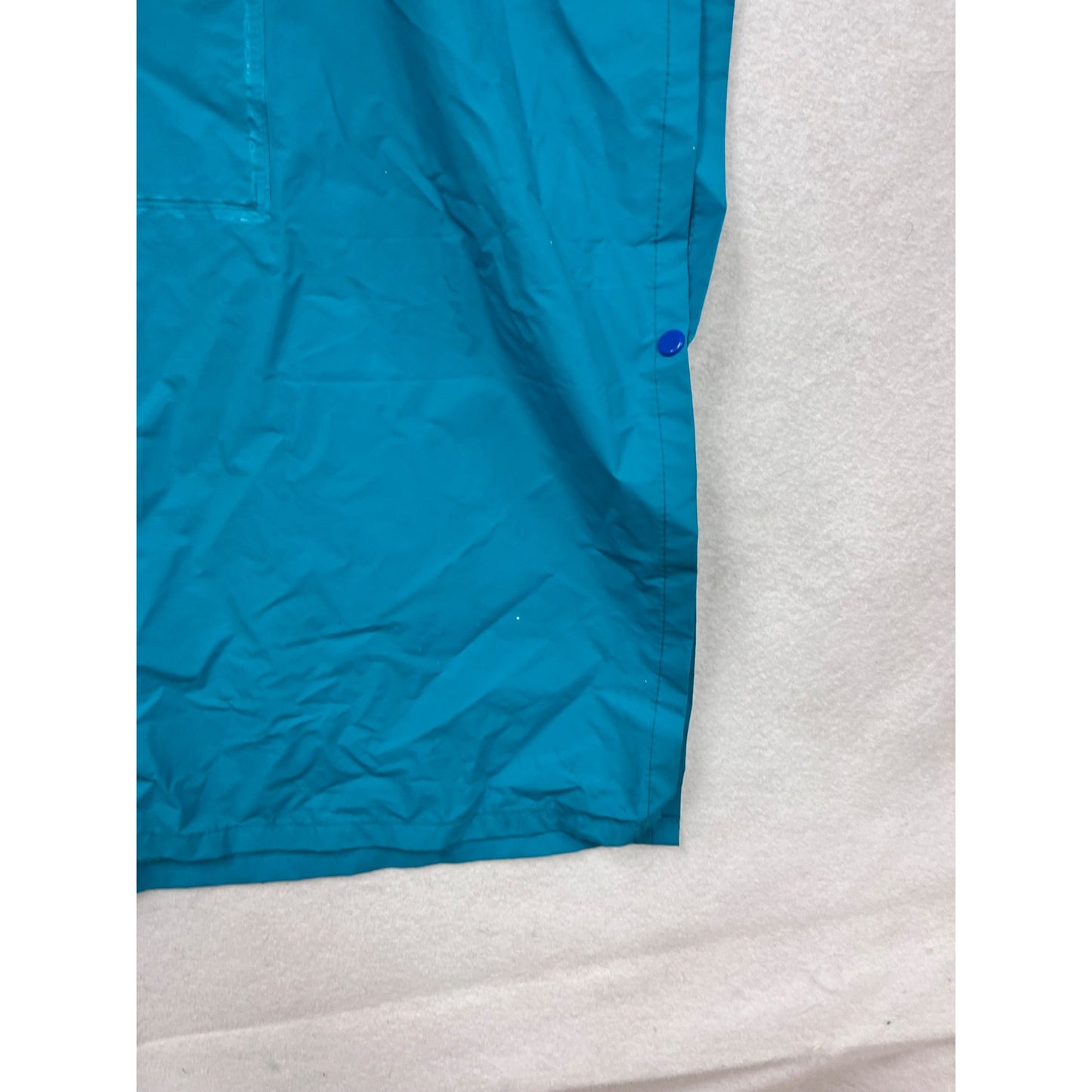 Lands End Kids OSFA Blue Hooded Waterproof Rain Poncho #8432