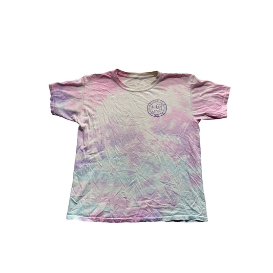 Puppie Love Youth Large Tie-Dye T-Shirt With Puppy Graphic #296B