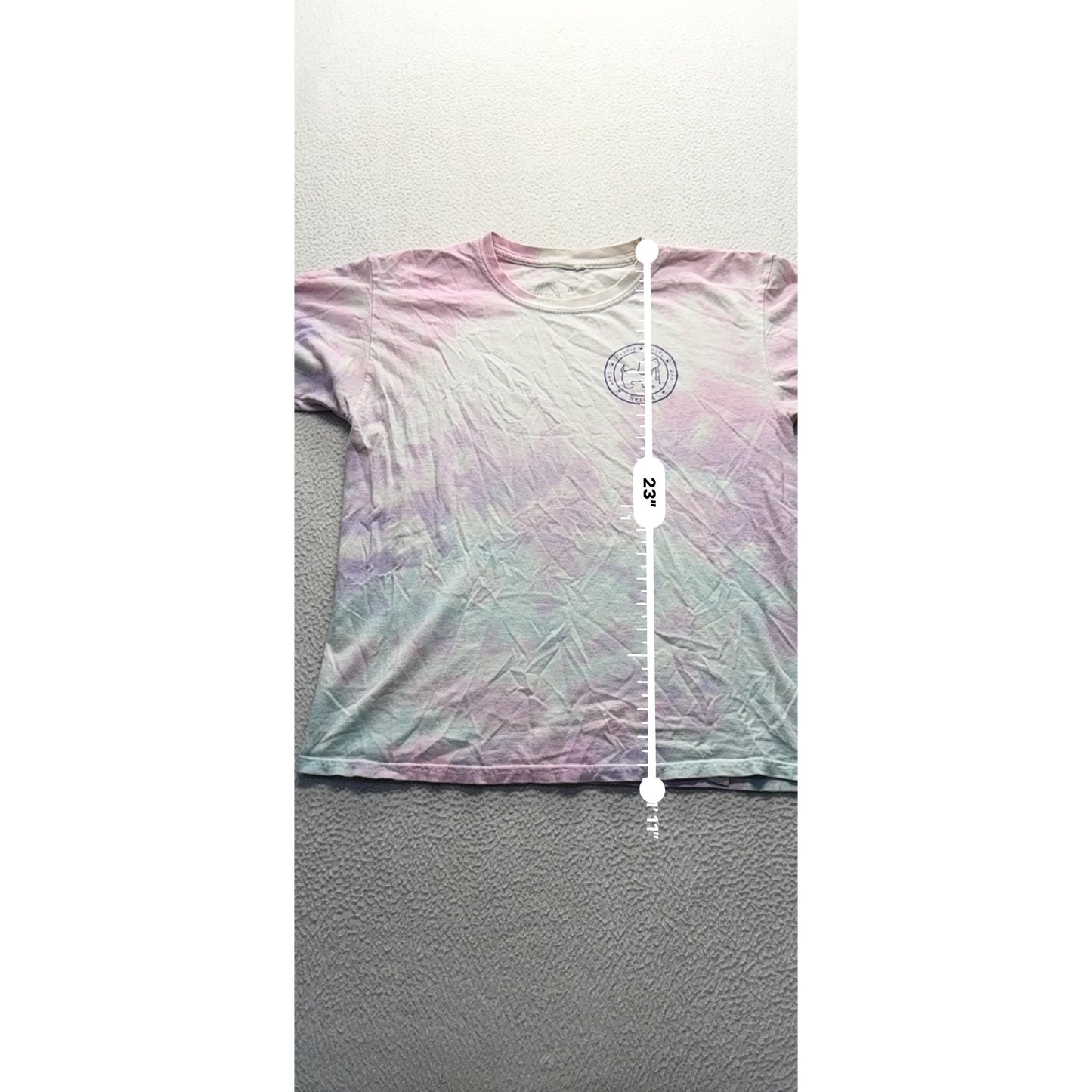 Puppie Love Youth Large Tie-Dye T-Shirt With Puppy Graphic #296B