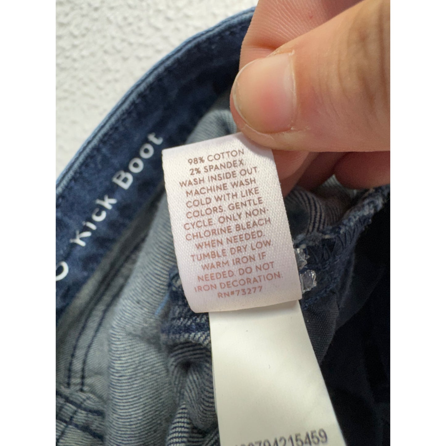 Lauren Conrad Blue Denim Kick Boot Jeans Size 10 Cotton Spandex Blend #9262