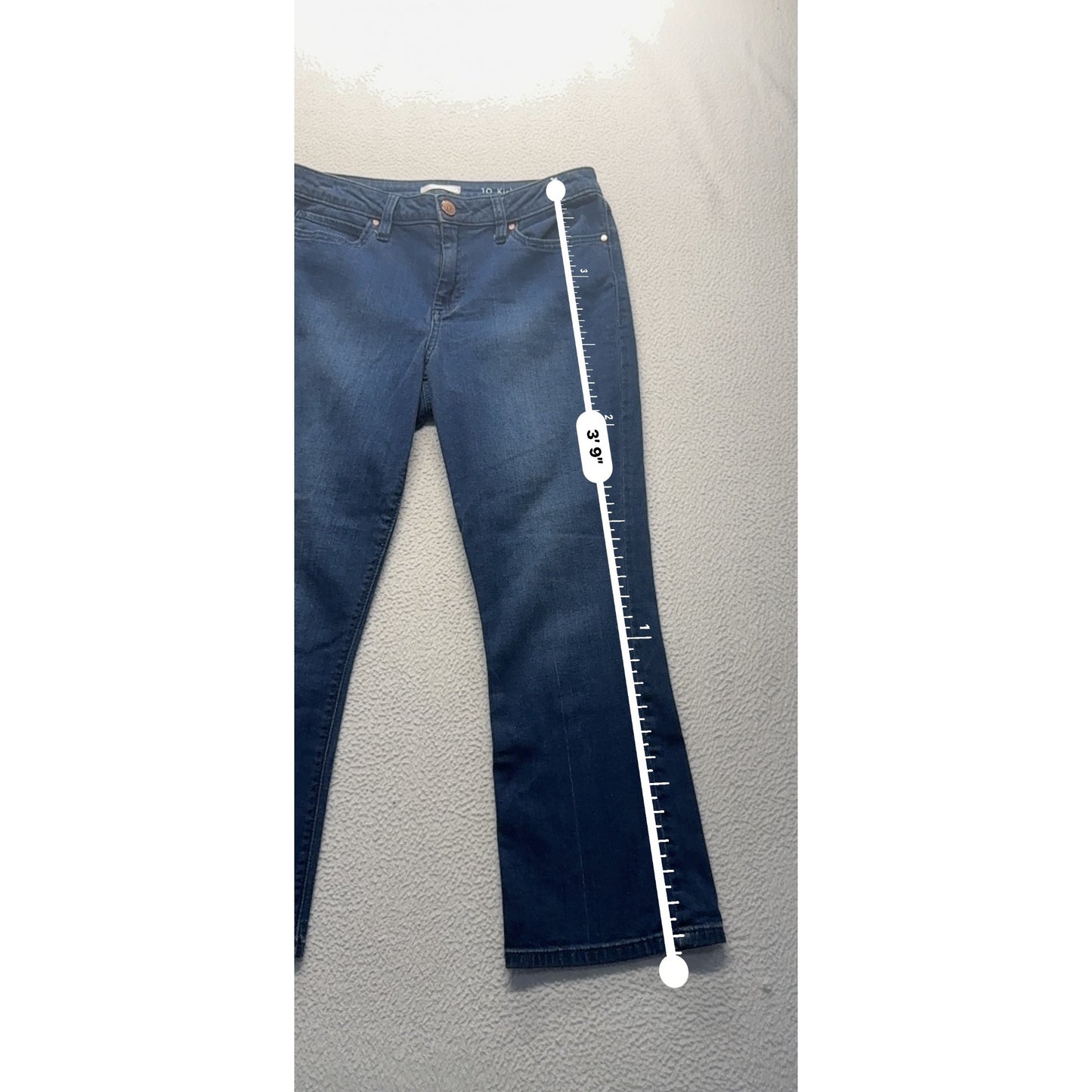 Lauren Conrad Blue Denim Kick Boot Jeans Size 10 Cotton Spandex Blend #9262