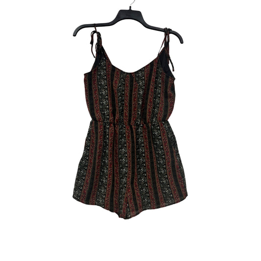 BCBGeneration Floral & Striped Print Tie-Shoulder Romper #8331