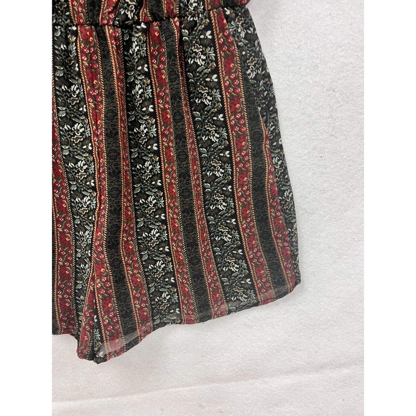 BCBGeneration Floral & Striped Print Tie-Shoulder Romper #8331