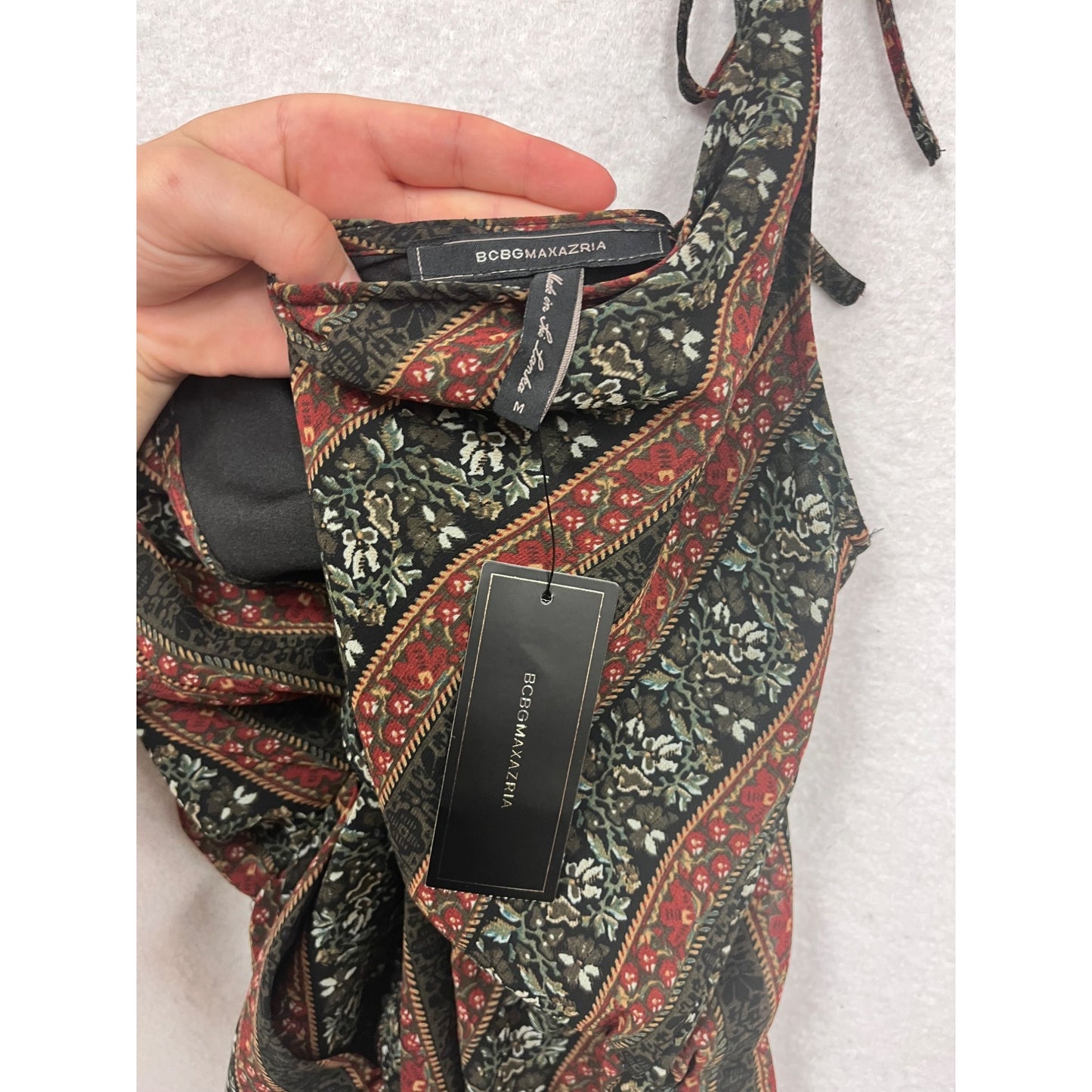 BCBGeneration Floral & Striped Print Tie-Shoulder Romper #8331