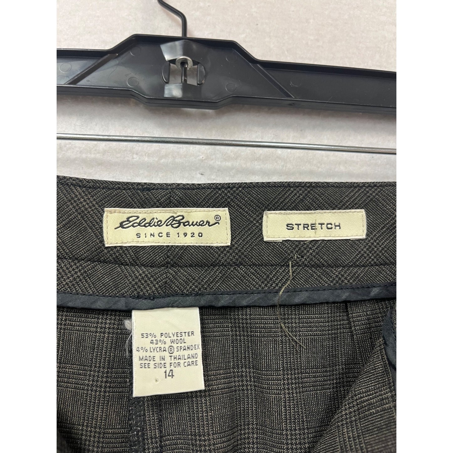 Eddie Bauer Plaid Stretch Wide-Leg Trousers #126C