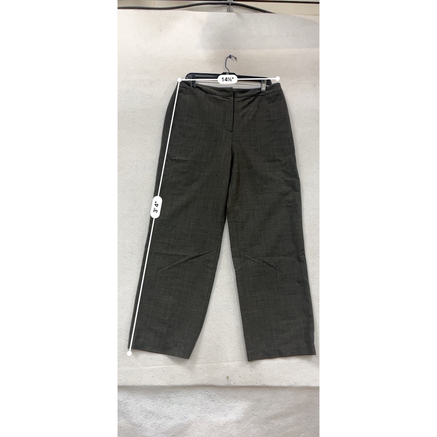 Eddie Bauer Plaid Stretch Wide-Leg Trousers #126C