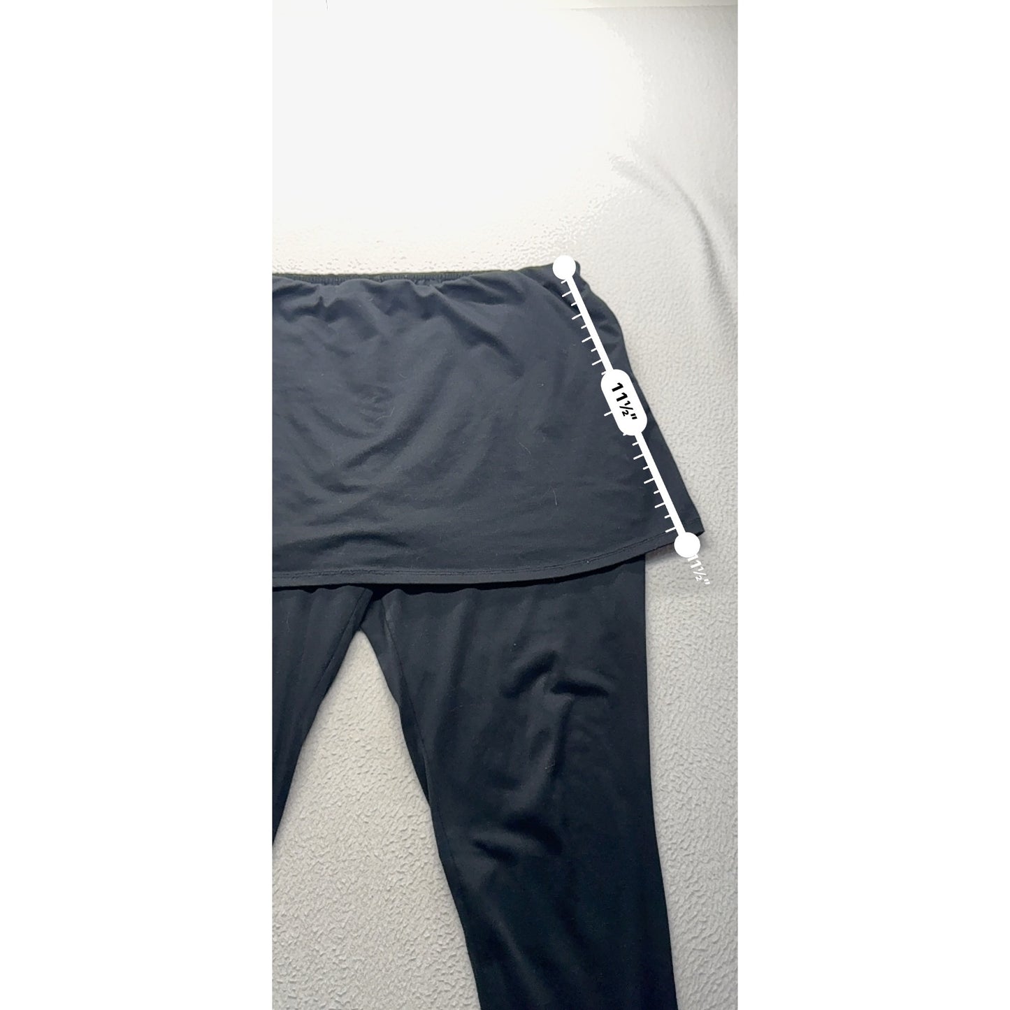 Sahalie Black Skirted Leggings XL 88% Polyester 12% Spandex #9666