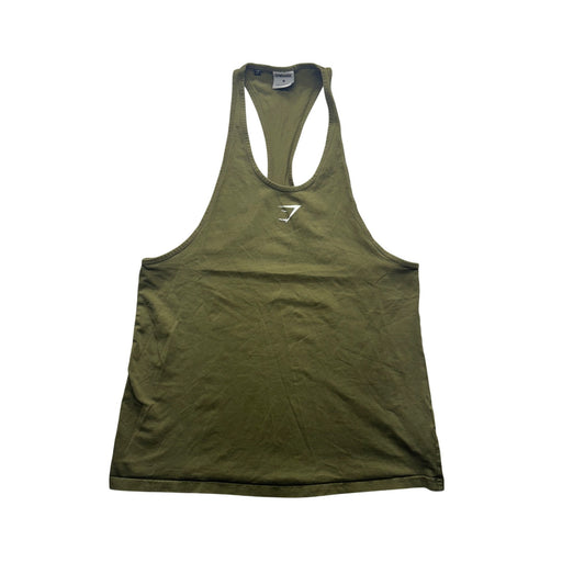 Gymshark Olive Green Racerback Tank Top M #9338