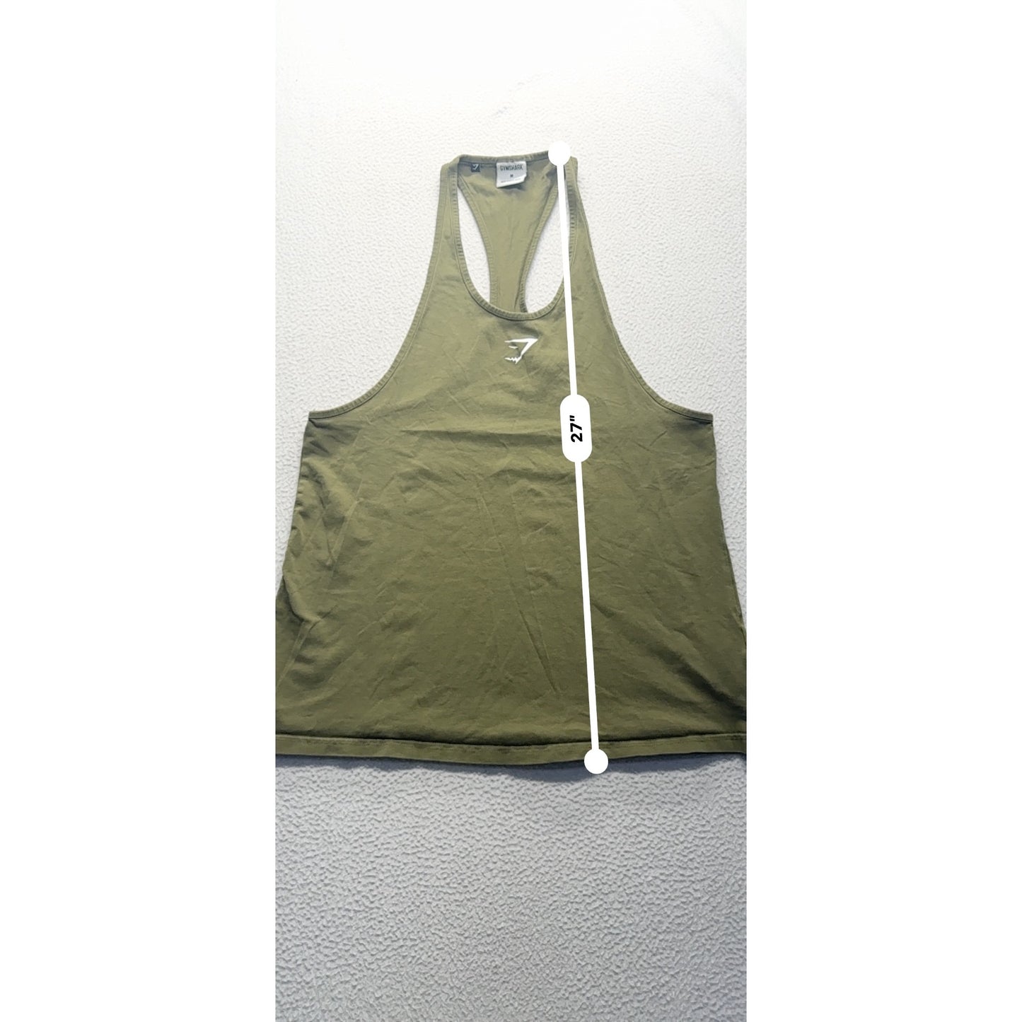 Gymshark Olive Green Racerback Tank Top M #9338