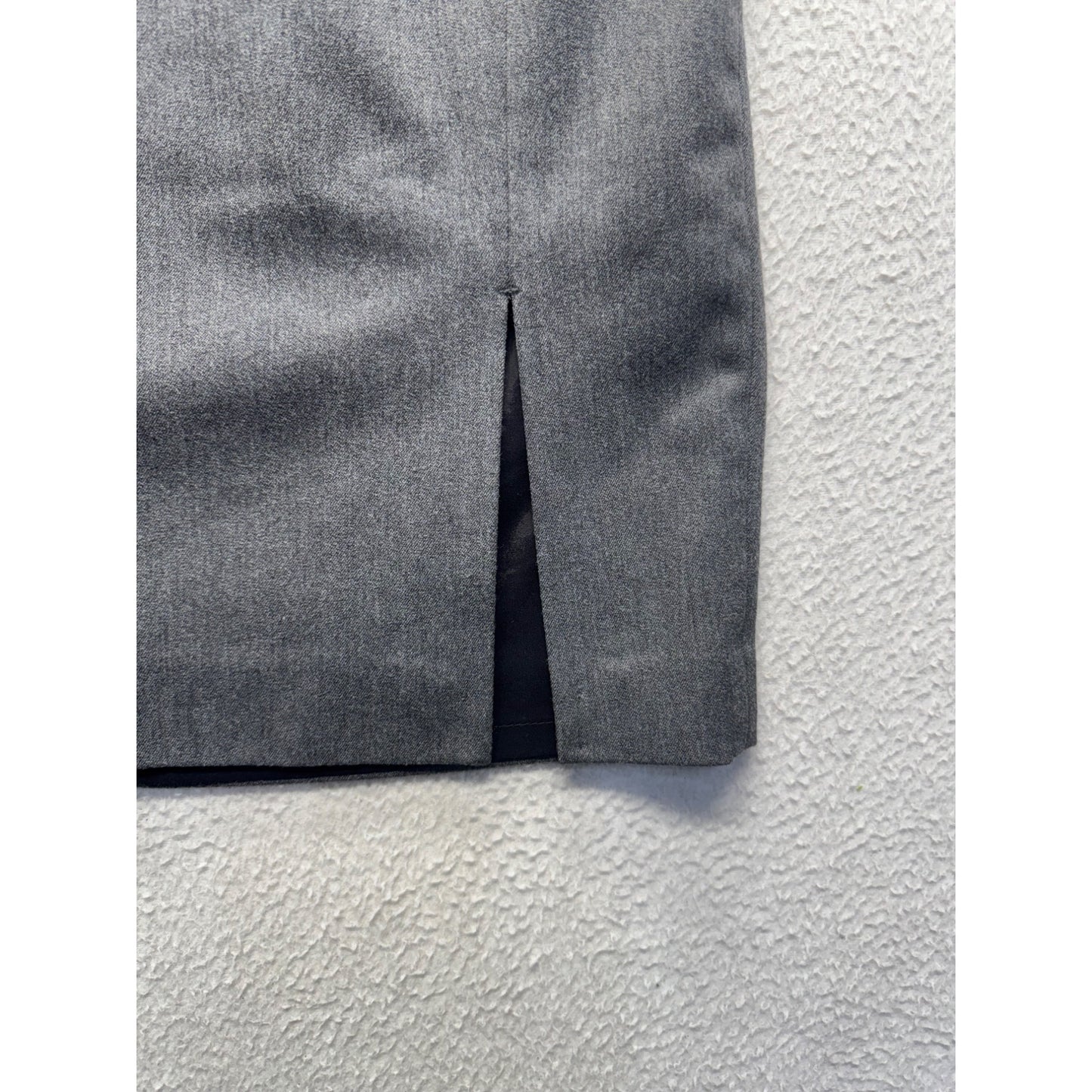 Gray Pencil Skirt With Side Slit & Silver Buckle Detail Size 6 Express #186B