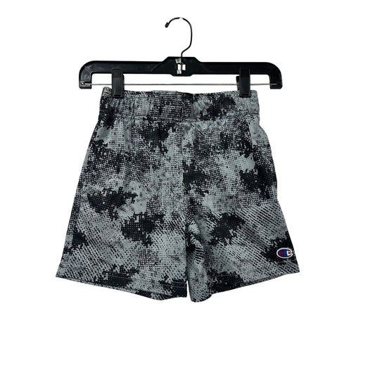 Champion Boys Athletic Shorts Black & Gray Pixel Print #6999