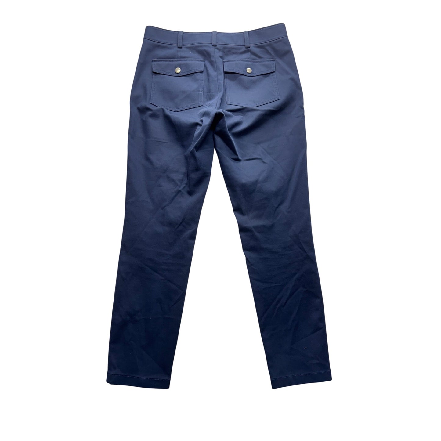 Womens Navy Blue Slim Fit  Pants With Front & Back Pockets  #7831