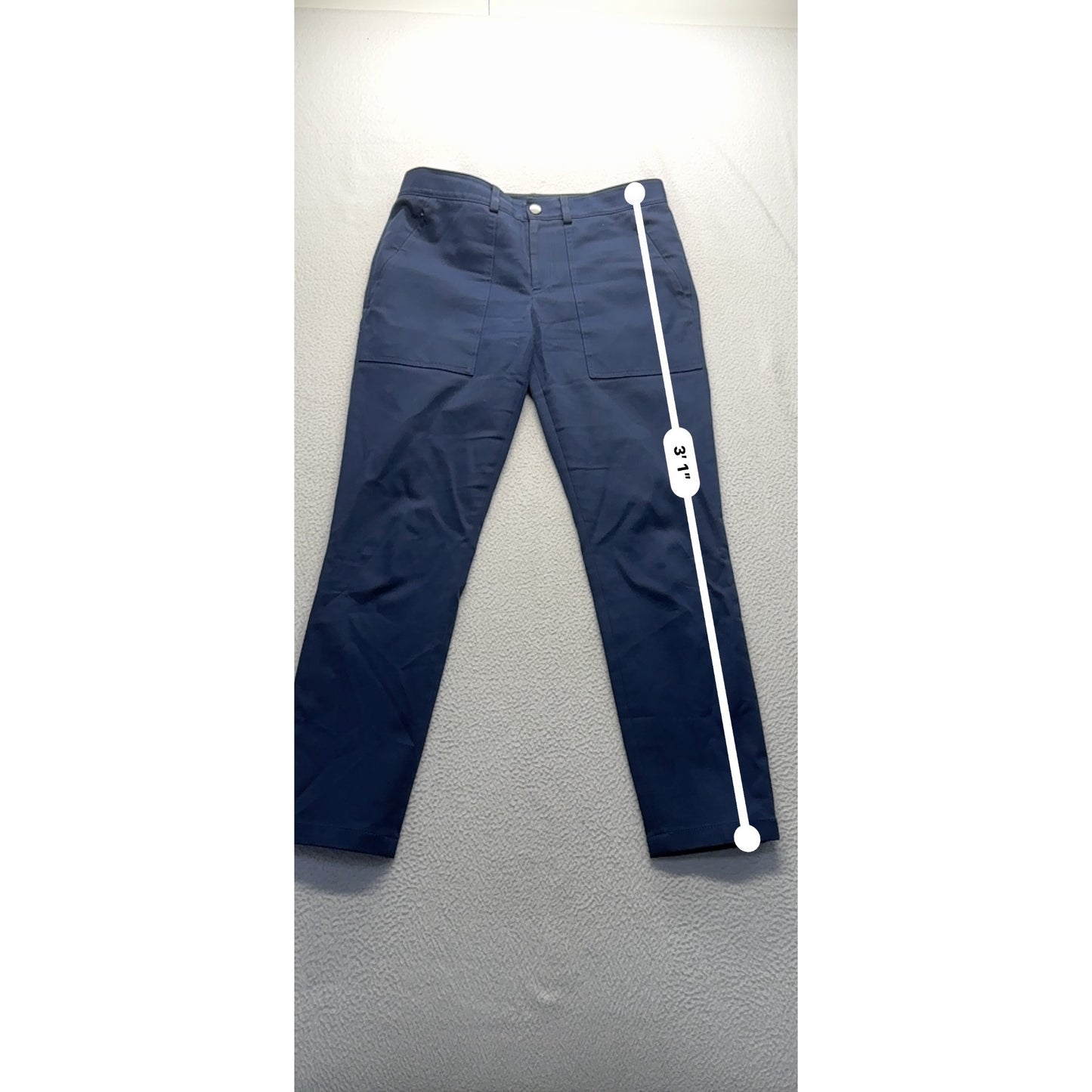 Womens Navy Blue Slim Fit  Pants With Front & Back Pockets  #7831