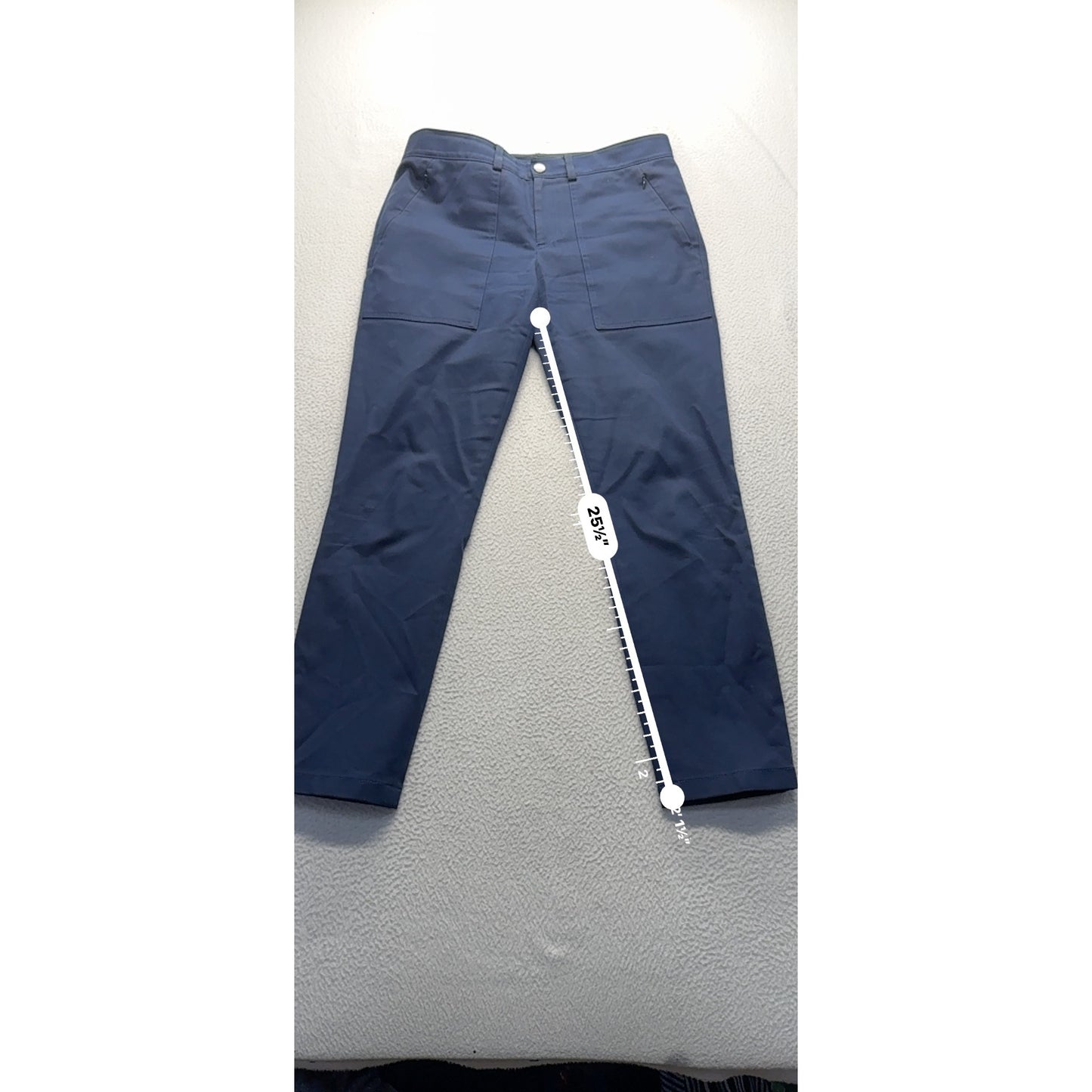 Womens Navy Blue Slim Fit  Pants With Front & Back Pockets  #7831
