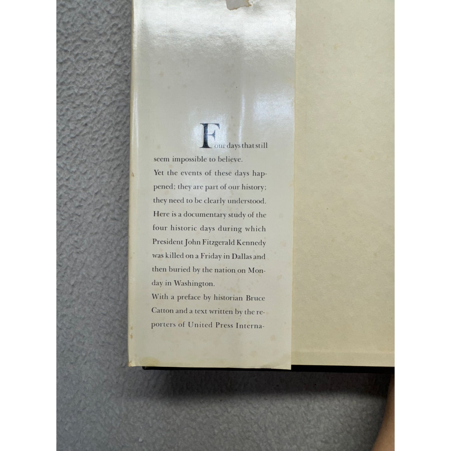 Four Days: Historical Record Of President Kennedys Death Hardcover Book 437B