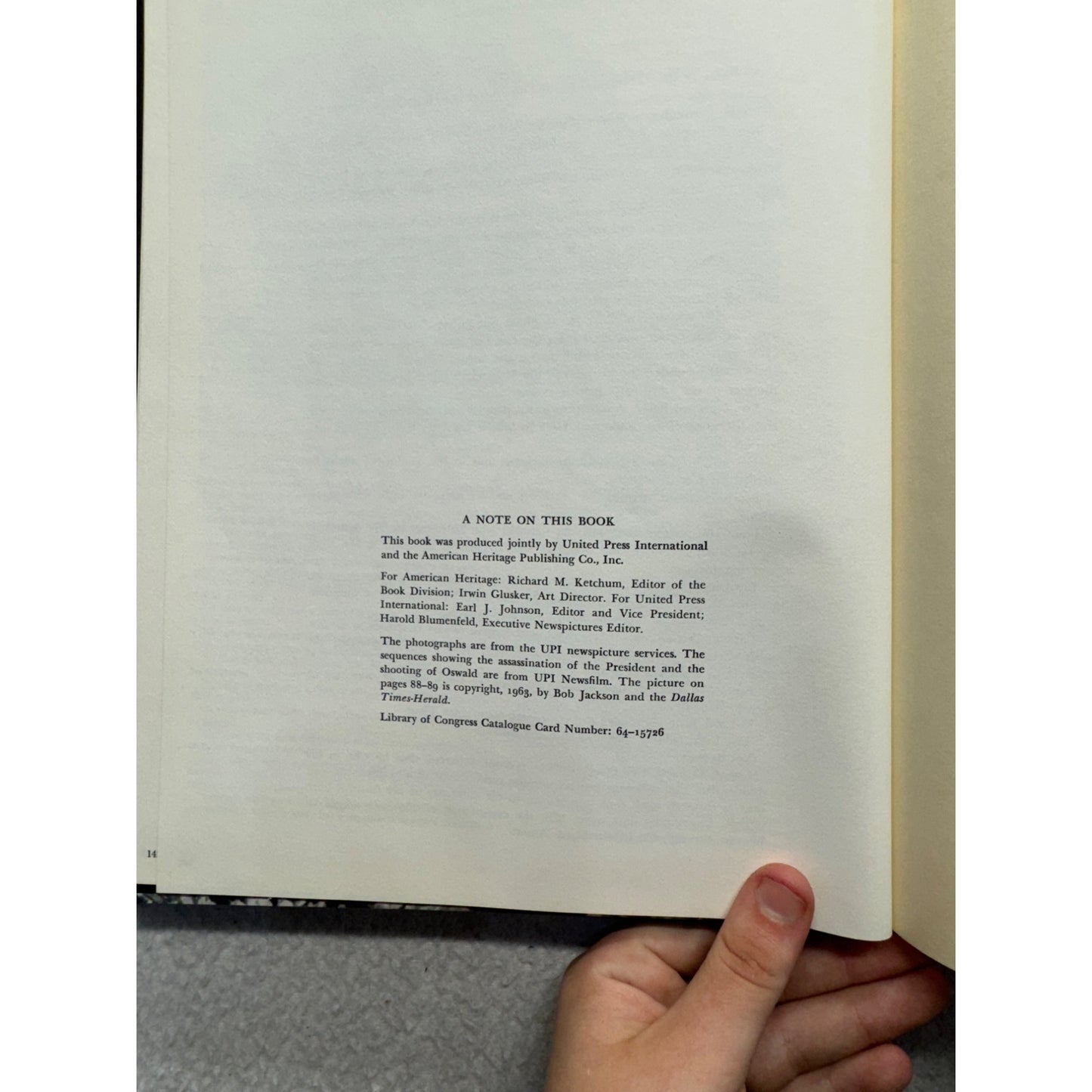 Four Days: Historical Record Of President Kennedys Death Hardcover Book 437B
