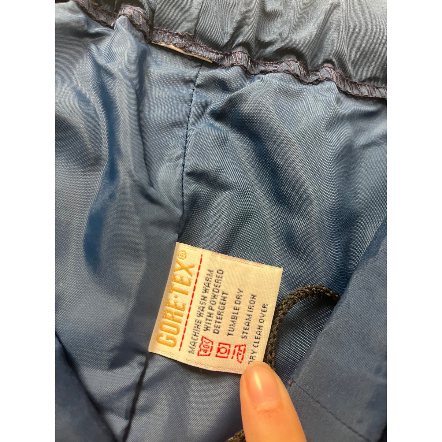 Cabelas Gore-Tex Navy Blue Rain Pants Size L Made In USA #839A