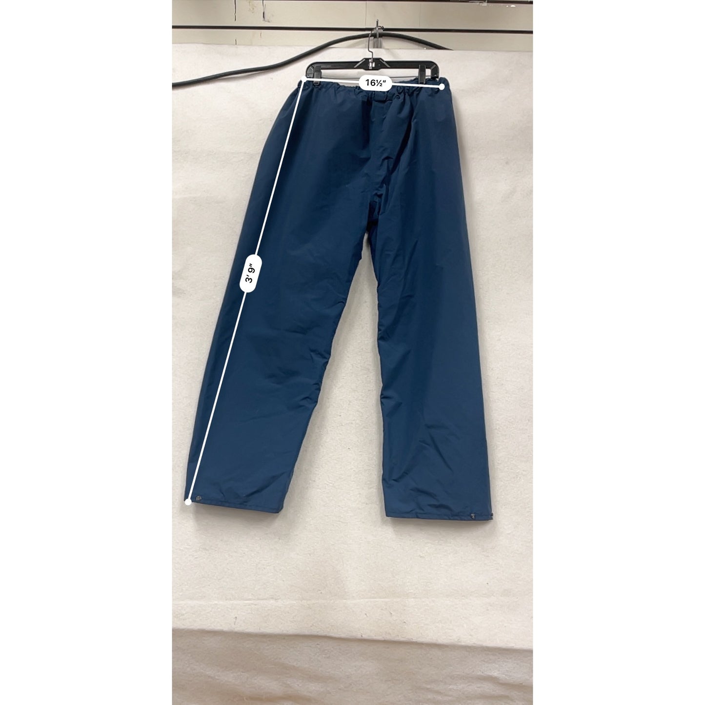 Cabelas Gore-Tex Navy Blue Rain Pants Size L Made In USA #839A