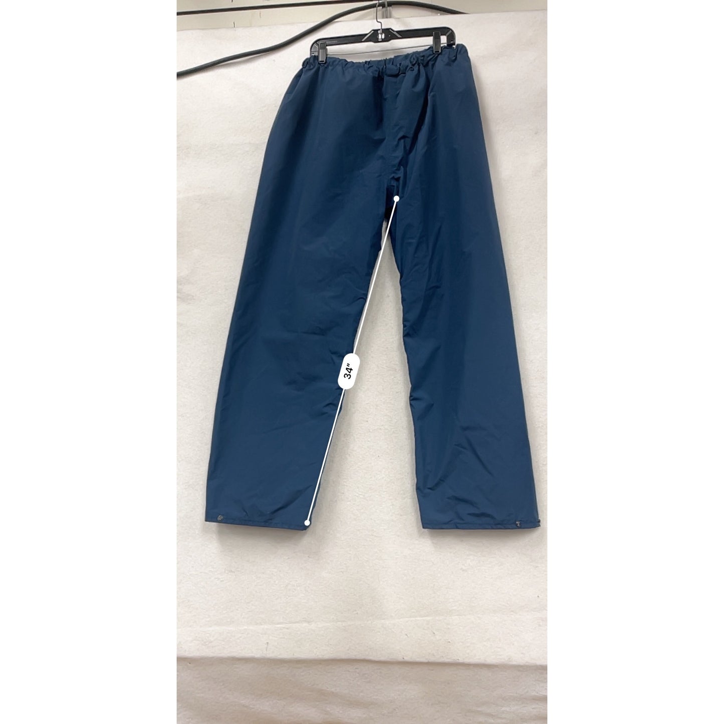 Cabelas Gore-Tex Navy Blue Rain Pants Size L Made In USA #839A