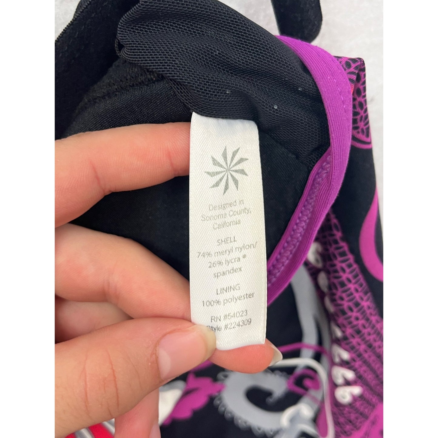 Athleta Womens Small Paisley Print Racerback Tank Top #36A