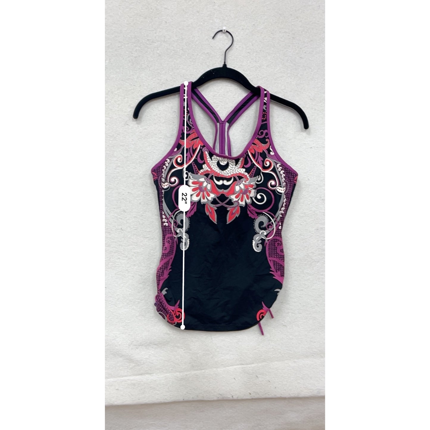 Athleta Womens Small Paisley Print Racerback Tank Top #36A