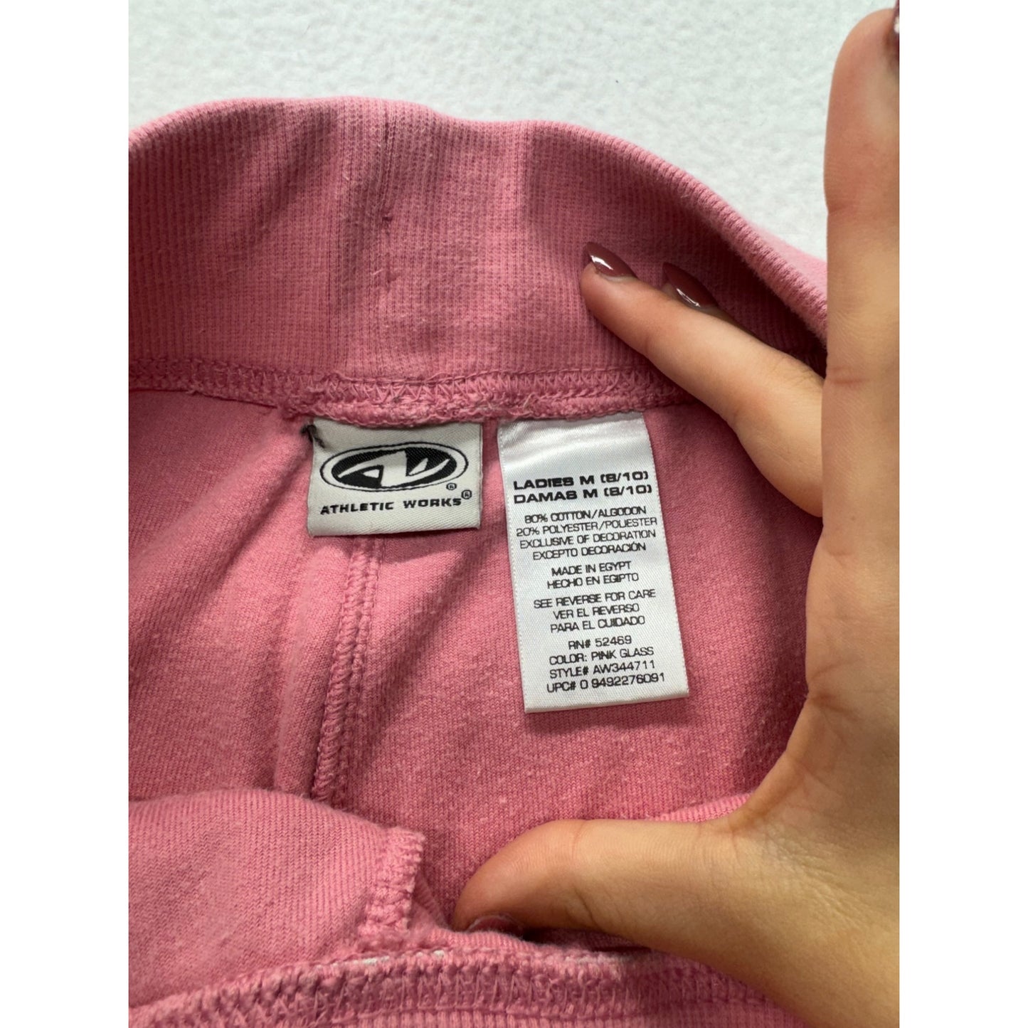 Athletic Works Pink Velour Hoodie & Wide-Leg Pants Set L #9044