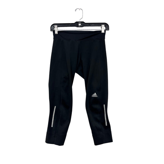 Adidas Womens Climalite Black Reflective 3/4-Length Athletic Leggings XS #6923