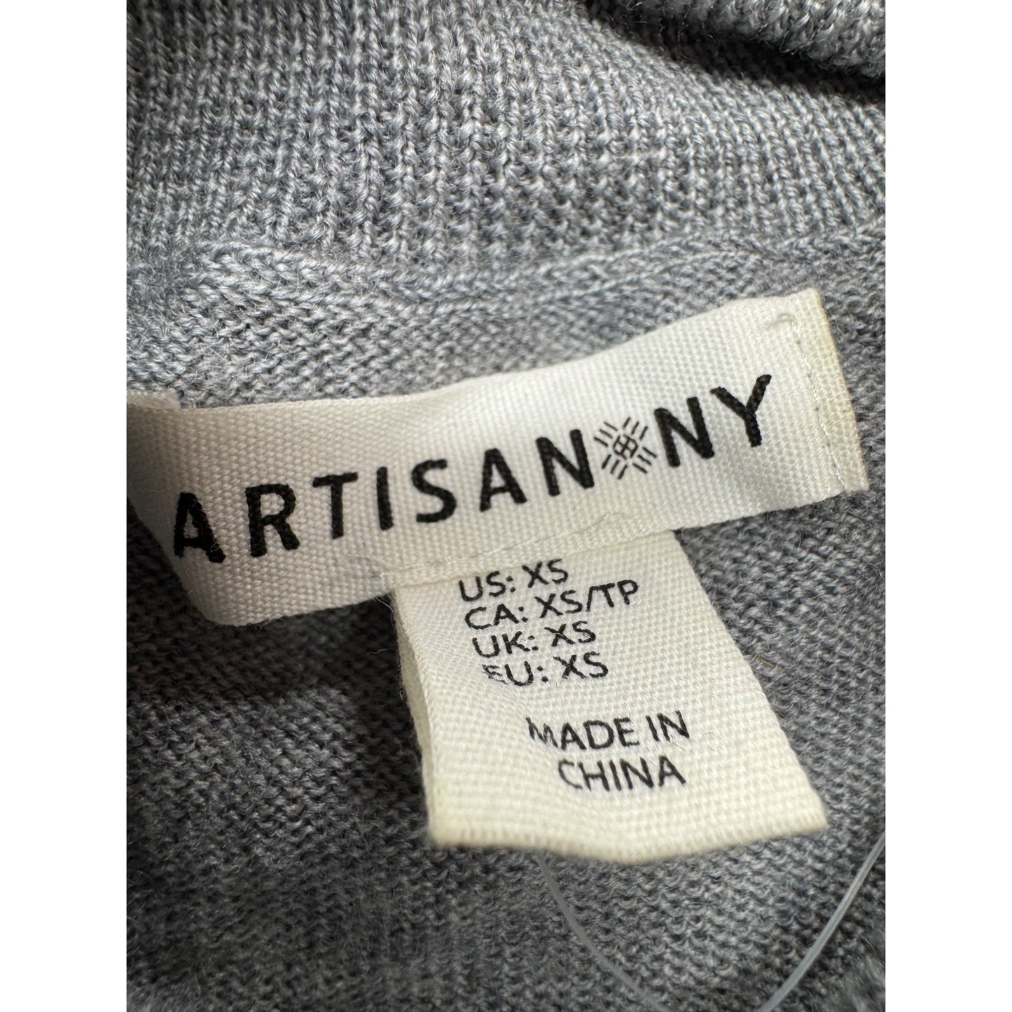 Artisanory Gray Merino Wool Turtleneck Long Sleeve Dress XS #9342