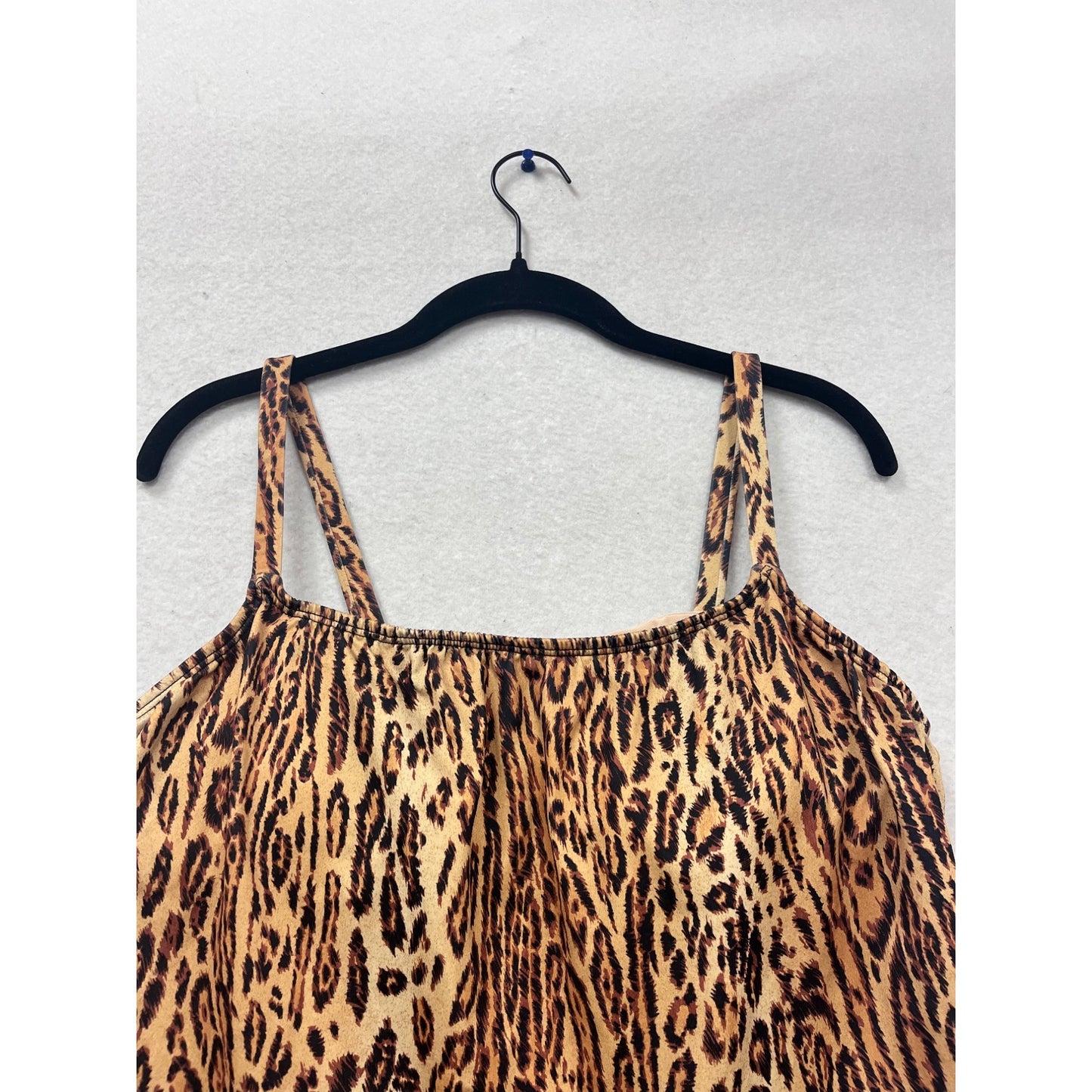 Leopard Print Tankini Top Swimwear Stretch Swim Top #511A