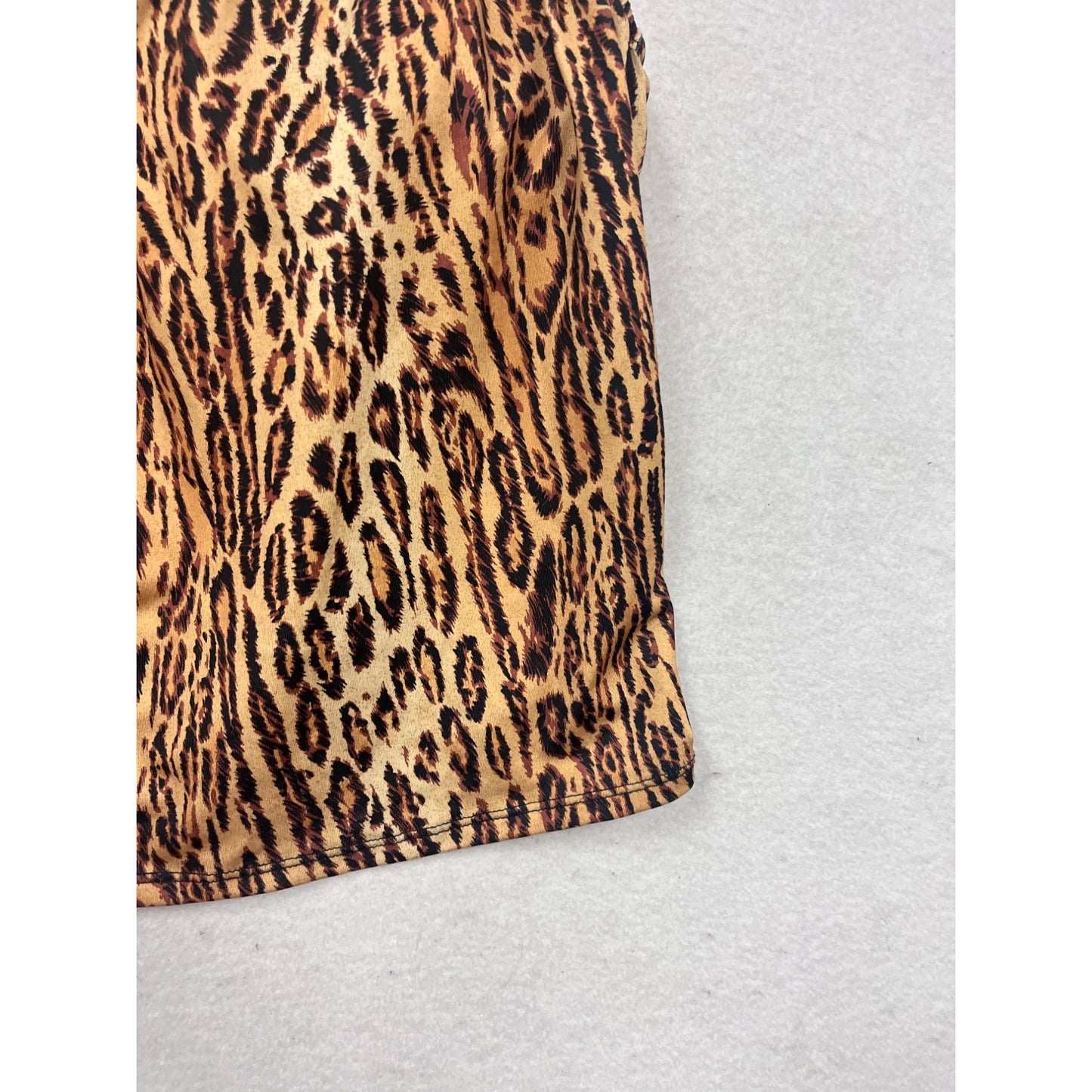 Leopard Print Tankini Top Swimwear Stretch Swim Top #511A