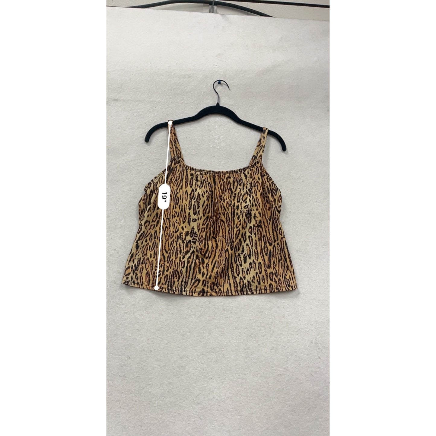 Leopard Print Tankini Top Swimwear Stretch Swim Top #511A