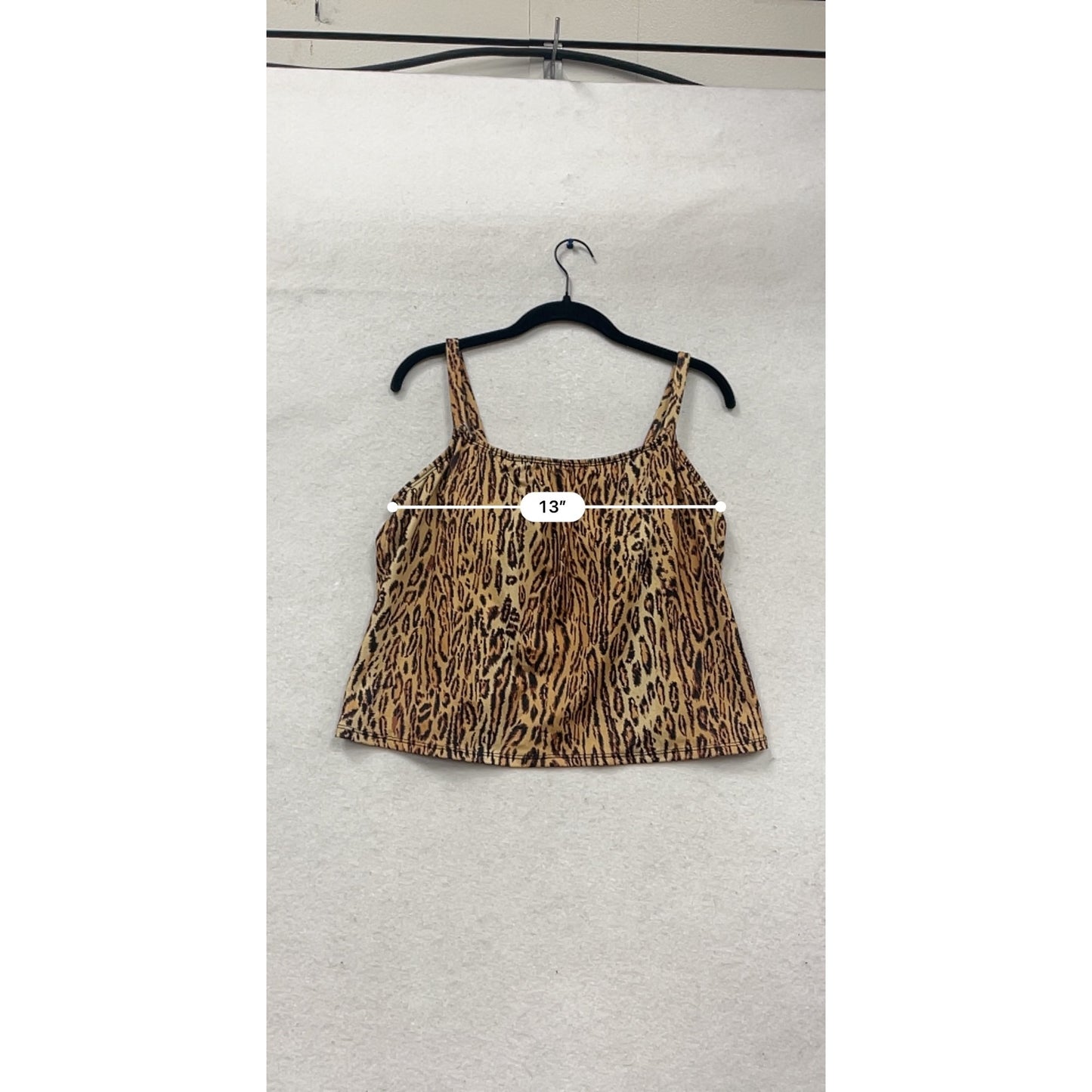 Leopard Print Tankini Top Swimwear Stretch Swim Top #511A