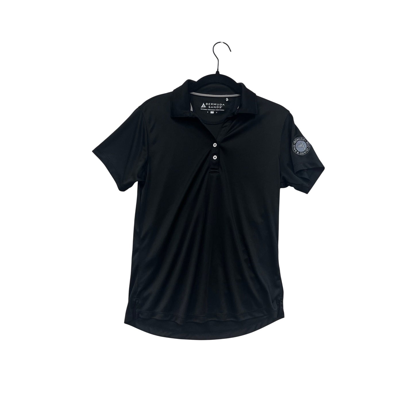 Bermuda Sands Mens Black Polo Shirt S Short Sleeve #8413