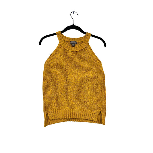 Point Sur Yellow Cotton Blend Sleeveless Halter Top XXS #647A