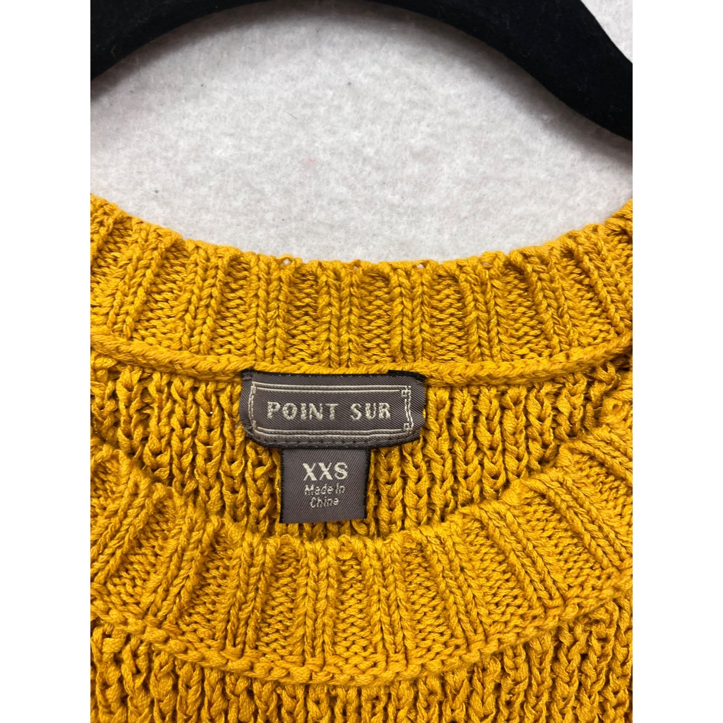 Point Sur Yellow Cotton Blend Sleeveless Halter Top XXS #647A