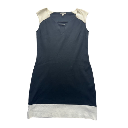New York & Company Colorblock Sleeveless Cotton Dress Navy/White Size S #9142