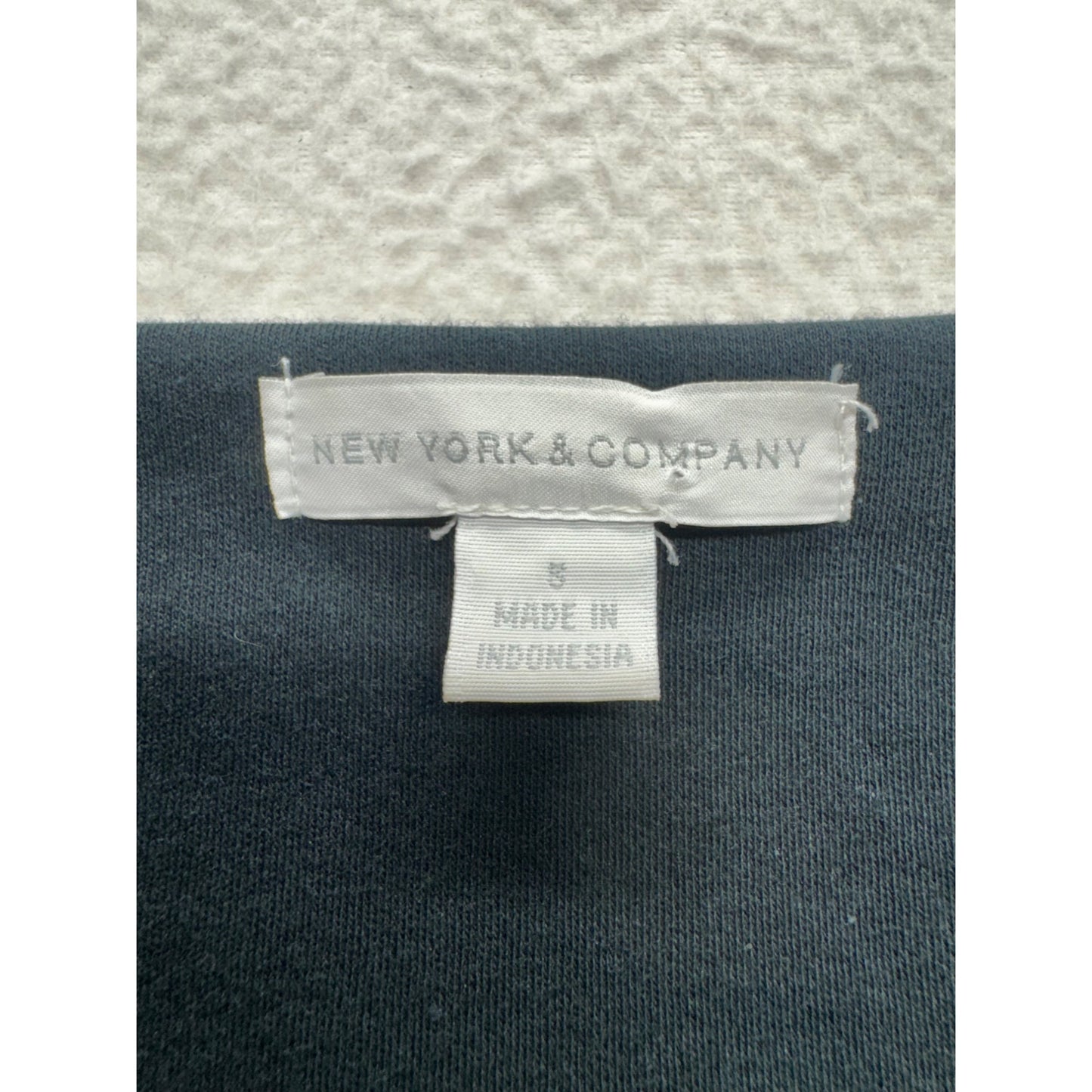 New York & Company Colorblock Sleeveless Cotton Dress Navy/White Size S #9142