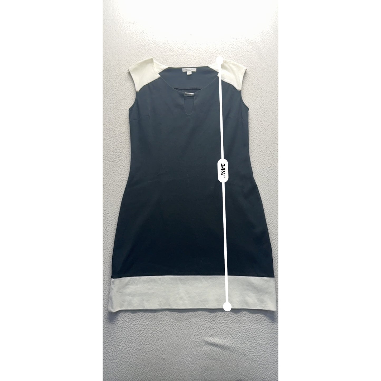 New York & Company Colorblock Sleeveless Cotton Dress Navy/White Size S #9142