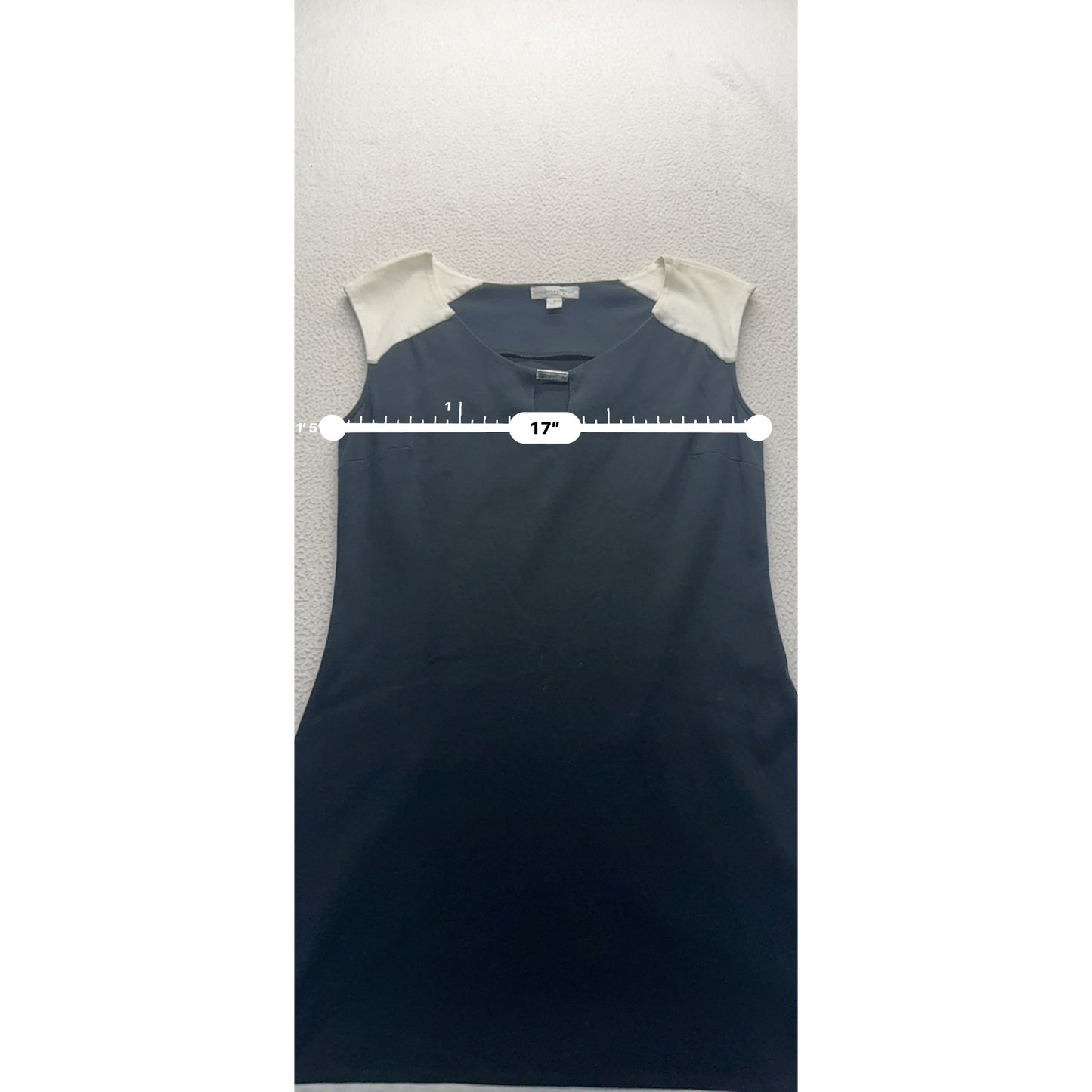 New York & Company Colorblock Sleeveless Cotton Dress Navy/White Size S #9142
