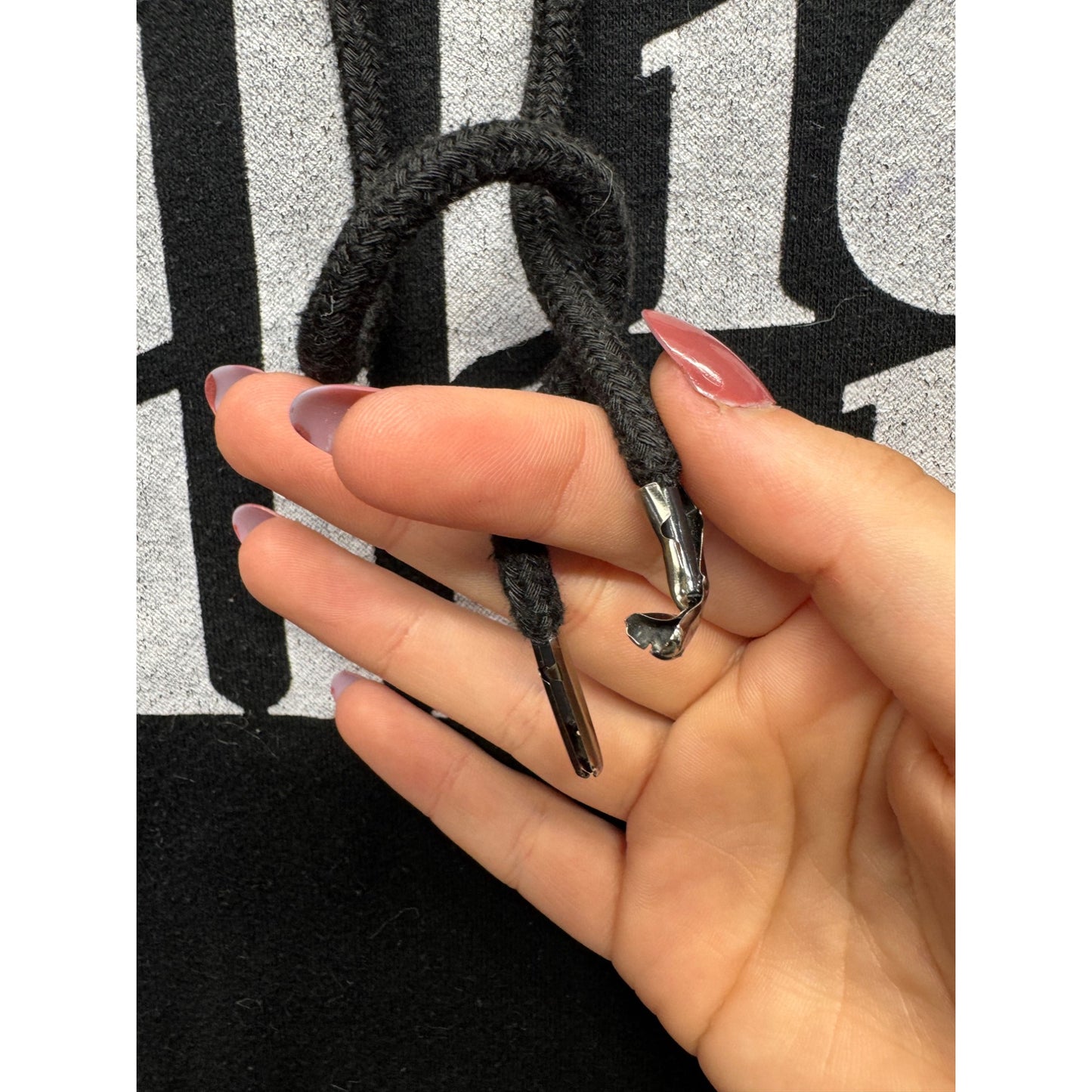 Billie Eilish Black Hoodie Fleece Lined Size M #9033