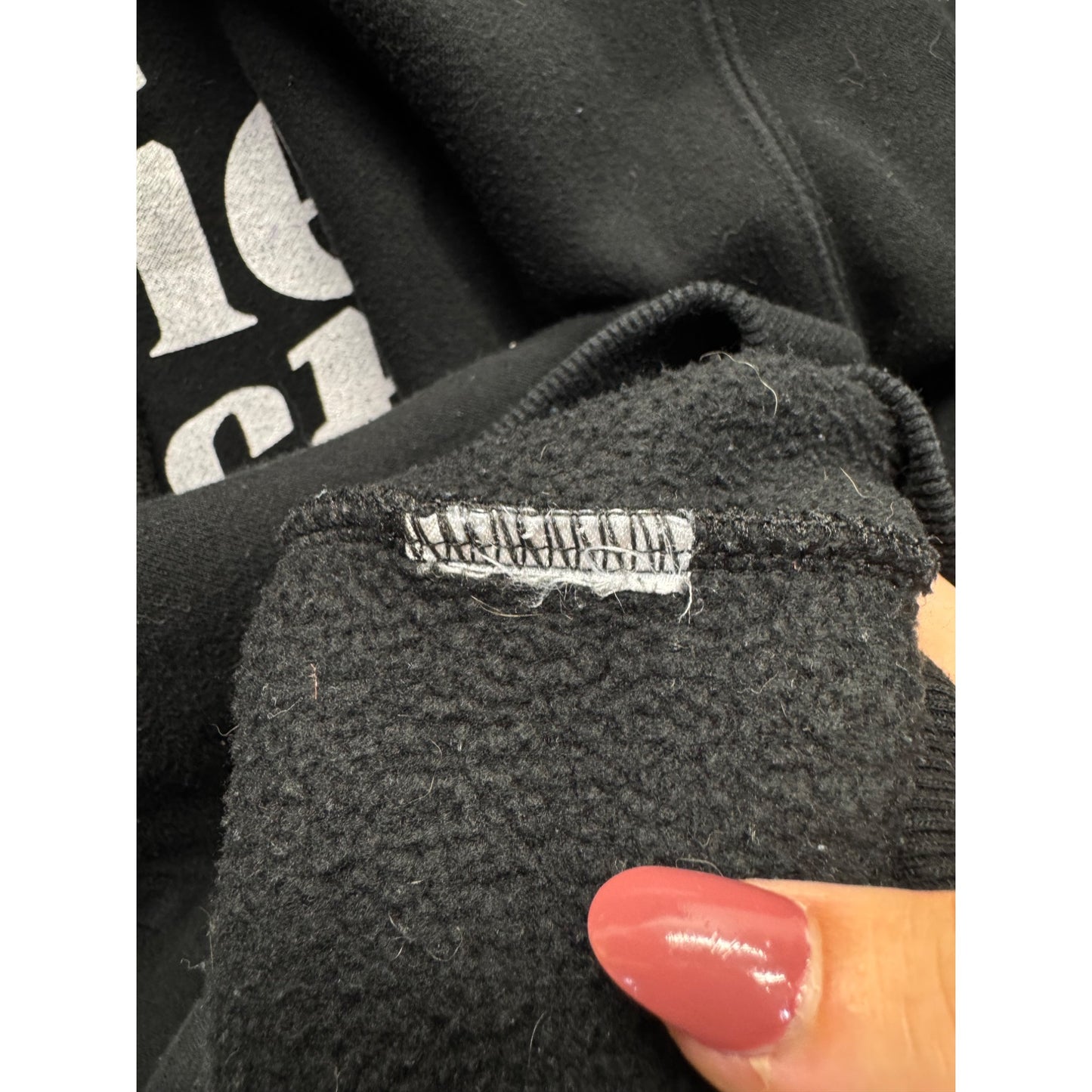 Billie Eilish Black Hoodie Fleece Lined Size M #9033