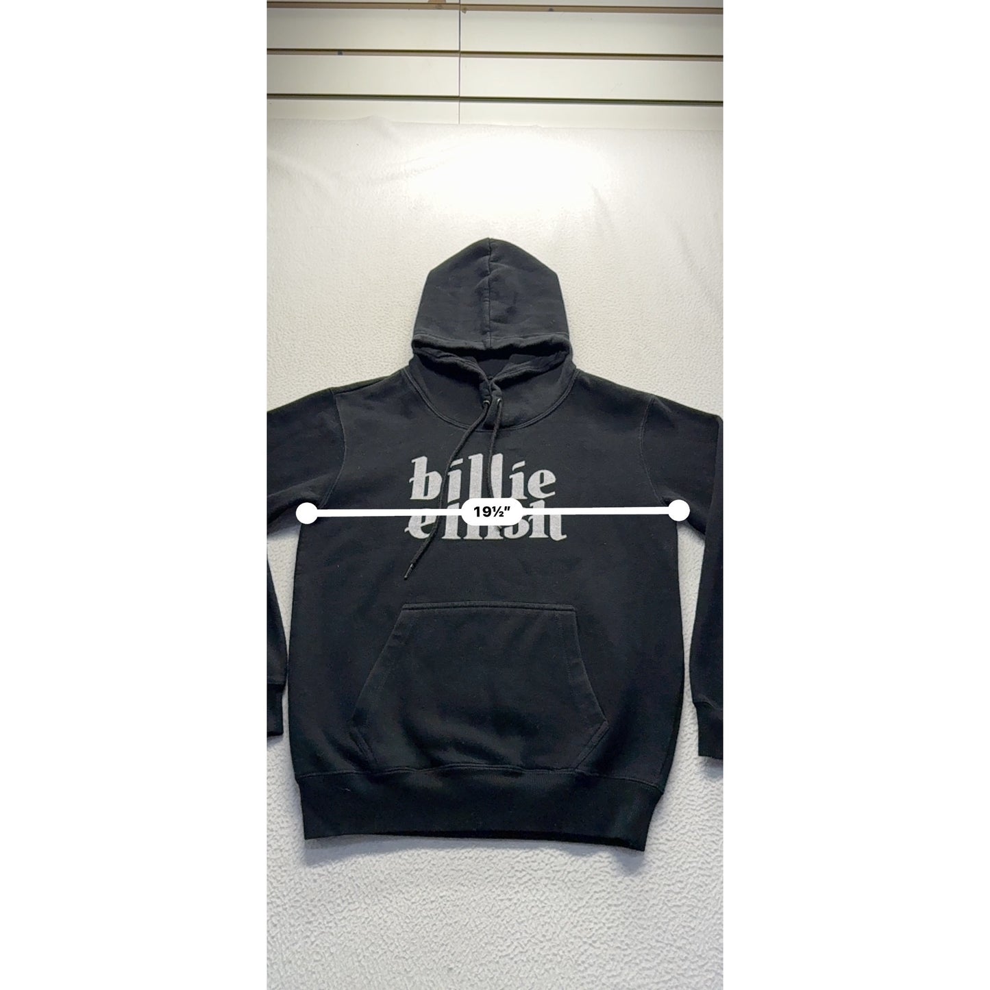 Billie Eilish Black Hoodie Fleece Lined Size M #9033