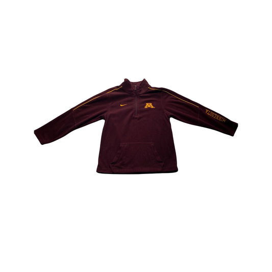 Nike Minnesota Golden Gophers Youth Medium Maroon 1/4 Zip Pullover #7293