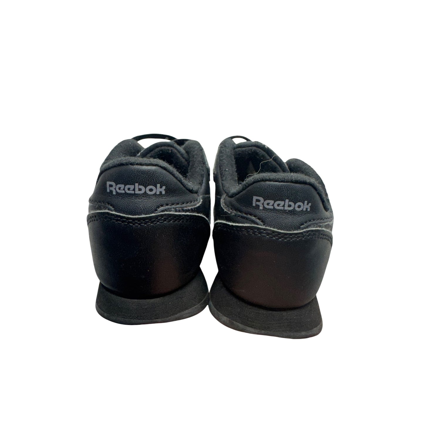 Reebok Classic Kids Black Leather Sneakers #384B